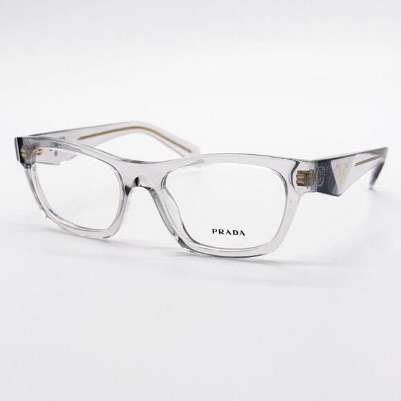NEW PRADA PRB01V 12R1O1 EYEGLASSES WOMEN TRANSPARENT GRAY EYEWEAR VPR B01 12R1O1 - Picture 1 of 9